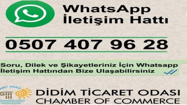 DTO WhatsApp İletişim Hattını hizmete açtı